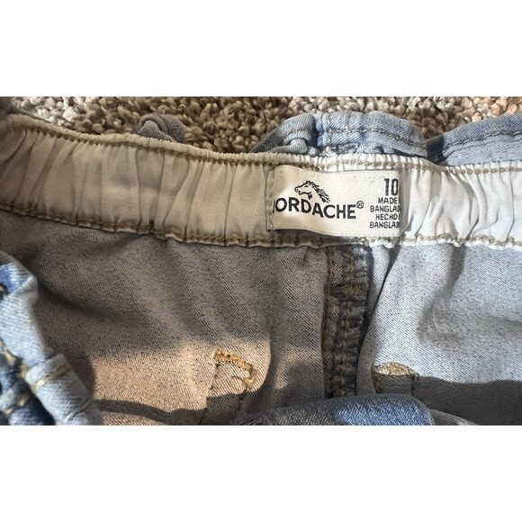 Jordache Shorts Girls 10 Blue Cuffed pockets Stretch 4 Button Up - Picture 2 of 3